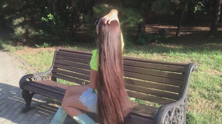 Amazing Hairplay in Bench with Thick Mane: Part. 1 - Image 2