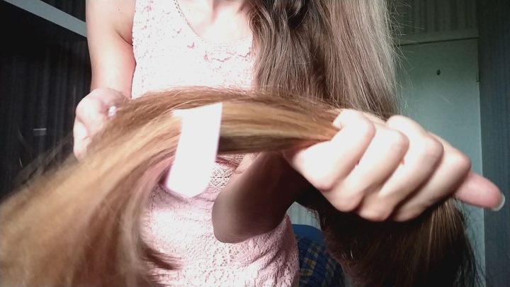 Long Hair Combing - Silky Smooth Brushing, Posing & Braiding in Bedroom - Image 8