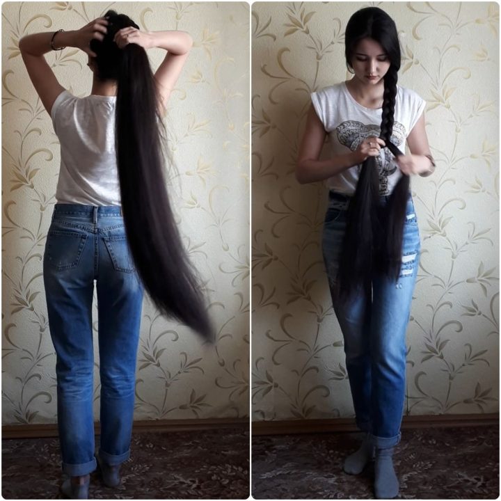 Anastasia's Hair Play in Bedroom with her Perfect Dark Mane - Image 2