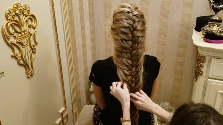 Mermaid French Braid Hairstyle Step by Step for Very Long Hair - Image 17