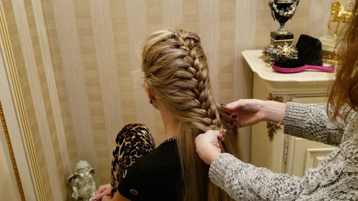 Mermaid French Braid Hairstyle Step by Step for Very Long Hair - Image 8