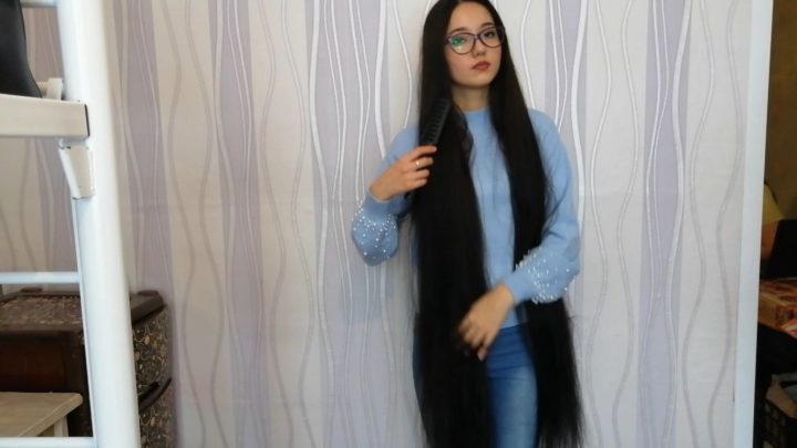 Laskova Anastasia - The Silky Show at Dormitory with her Dark Mane - Image 12