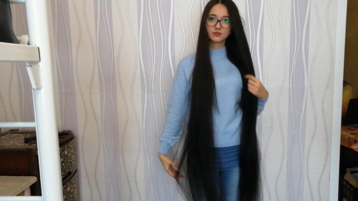 Laskova Anastasia - The Silky Show at Dormitory with her Dark Mane - Image 4