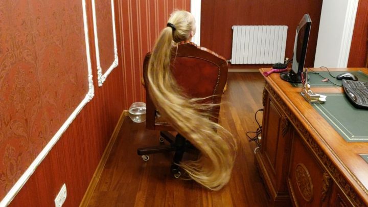 Floor Length Hair Play and Chair Covering in Office - Image 6