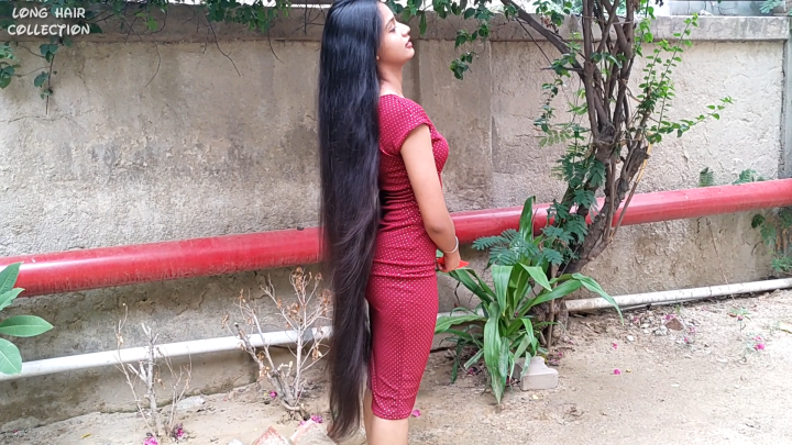 Shalini Brushing her Super Silky Hair, Combing & Playing in the Wind - Image 3