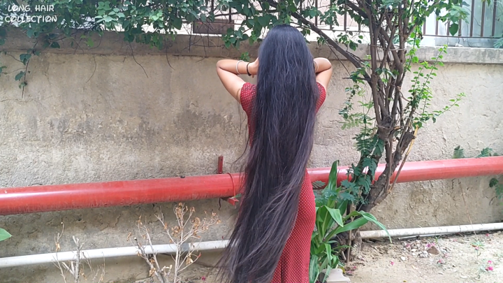 Shalini Brushing her Super Silky Hair, Combing & Playing in the Wind - Image 7