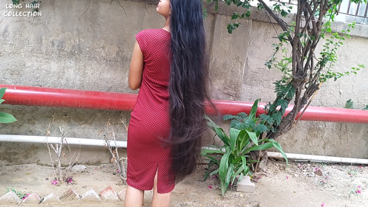 Shalini Brushing her Super Silky Hair, Combing & Playing in the Wind - Image 10