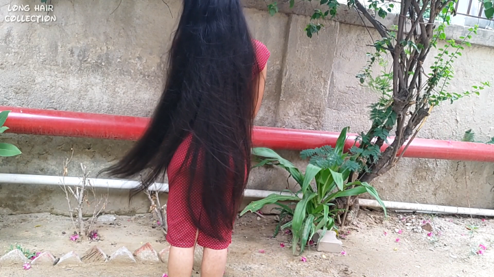 Shalini Brushing her Super Silky Hair, Combing & Playing in the Wind - Image 11