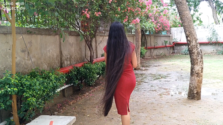 Shalini Brushing her Super Silky Hair, Combing & Playing in the Wind - Image 15