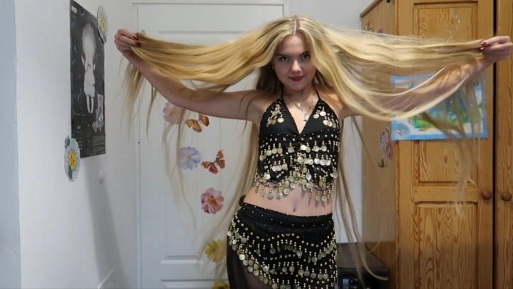 Belly Dance with Thigh Length Blonde Hair - Image 7