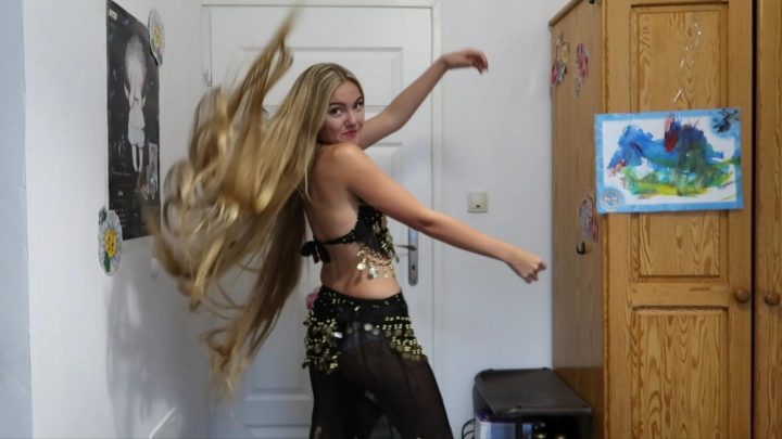 Belly Dance with Thigh Length Blonde Hair - Image 8