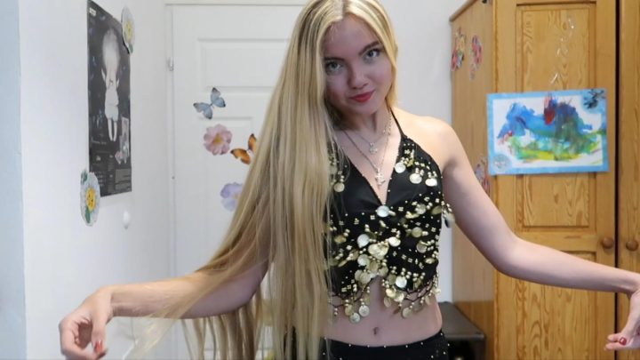 Belly Dance with Thigh Length Blonde Hair - Image 11