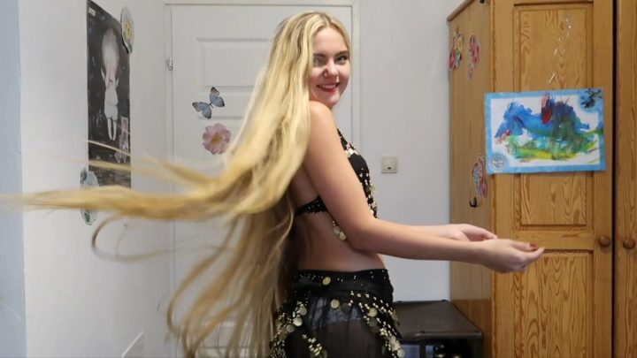 Belly Dance with Thigh Length Blonde Hair - Image 12