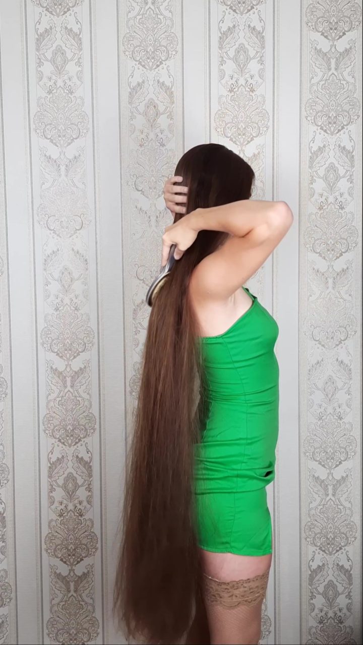 Tina and her Super Soft, Stunning Hair (Bun Drops, Hair Brushing) ASMR - Image 10