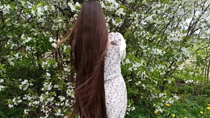 Beautiful Natali in Nature (Hair Brushing, Playing in Wind) - Image 13