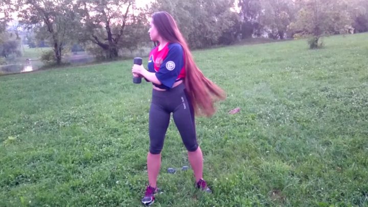 Fitness Rapunzel in Park - Image 11